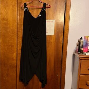 Studio 1940 Black Sleeveless Draped Dress